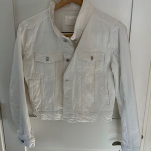 Anine bing white denim jacket